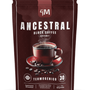 Café termogénico Ancestral 4Medic Health con nanotecnología para quema de grasa energía limpia y enfoque mental.