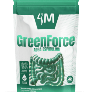 Suplemento Green Force 4Medic Health alga espirulina orgánica con nanotecnología para nutrición celular y detox natural.