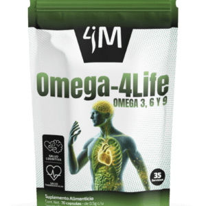 Suplemento Omega-4Life 4Medic Health complejo Omega 3 6 9 con nanotecnología para salud cardiovascular y enfoque mental.