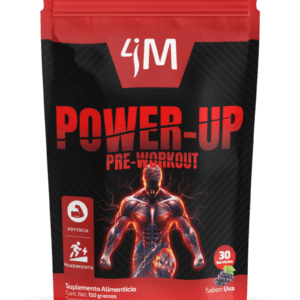 Suplemento Power-Up 4Medic Health pre-entreno de energía explosiva con nanotecnología citrulina y beta-alanina para gimnasio.