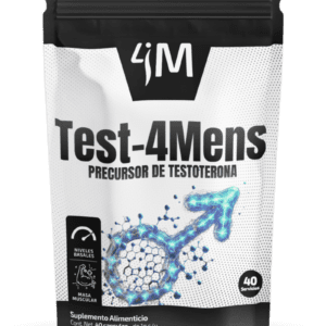 Suplemento Test-4Mens 4Medic Health precursor de testosterona natural con Maca Negra y Nanotecnología para vigor y fuerza muscular.