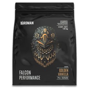 Birdman Falcon Performance Proteína Premium vegana 1.9kg sabor Golden Vanilla, 30g proteína y 3g creatina por porción, suplemento en polvo de alto rendimiento.