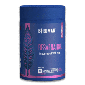 Birdman Resveratrol 300 mg – Suplemento antioxidante natural en cápsulas veganas | Fórmula limpia sin aditivos y esencia refrescante para hombres y mujeres