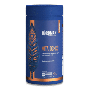 Birdman Vitamina D3 + K2 suplemento vegano de origen vegetal para huesos y corazón 150 cápsulas