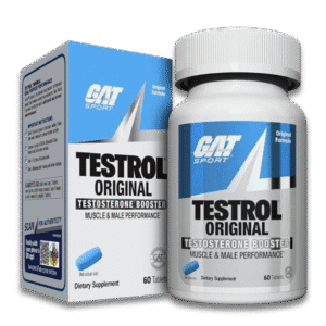 GAT Testrol Original suplemento alimenticio test booster con tribulus, zinc y magnesio en presentación de 60 cápsulas para vitalidad y rendimiento masculino