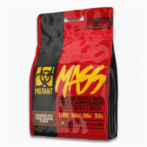 Mutant Mass Chocolate Fudge Brownie 15 lb ganador de peso en polvo suplemento con 1100 calorías 56 g de proteína y 36 g de BCAA por porción