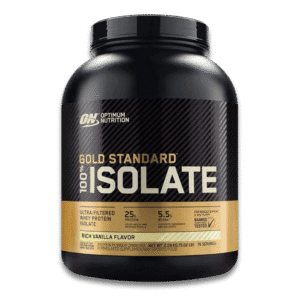 Optimum Nutrition Gold Standard 100% Isolate Proteína en Polvo sabor Rich Vanilla 5 lb 2.27 kg suplemento alimenticio para masa muscular y recuperación