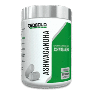 Suplemento Red Gold Ashwagandha 750 mg con 60 cápsulas para reducir estrés y mejorar el bienestar general